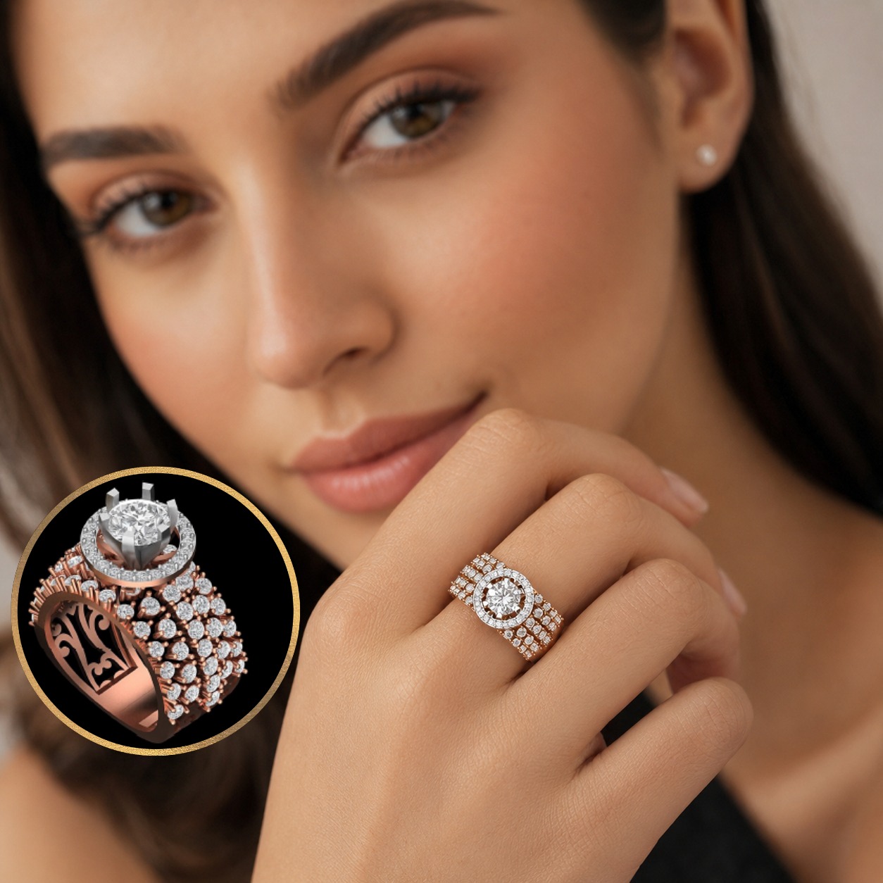 Bold Solitaire Diamond Ring