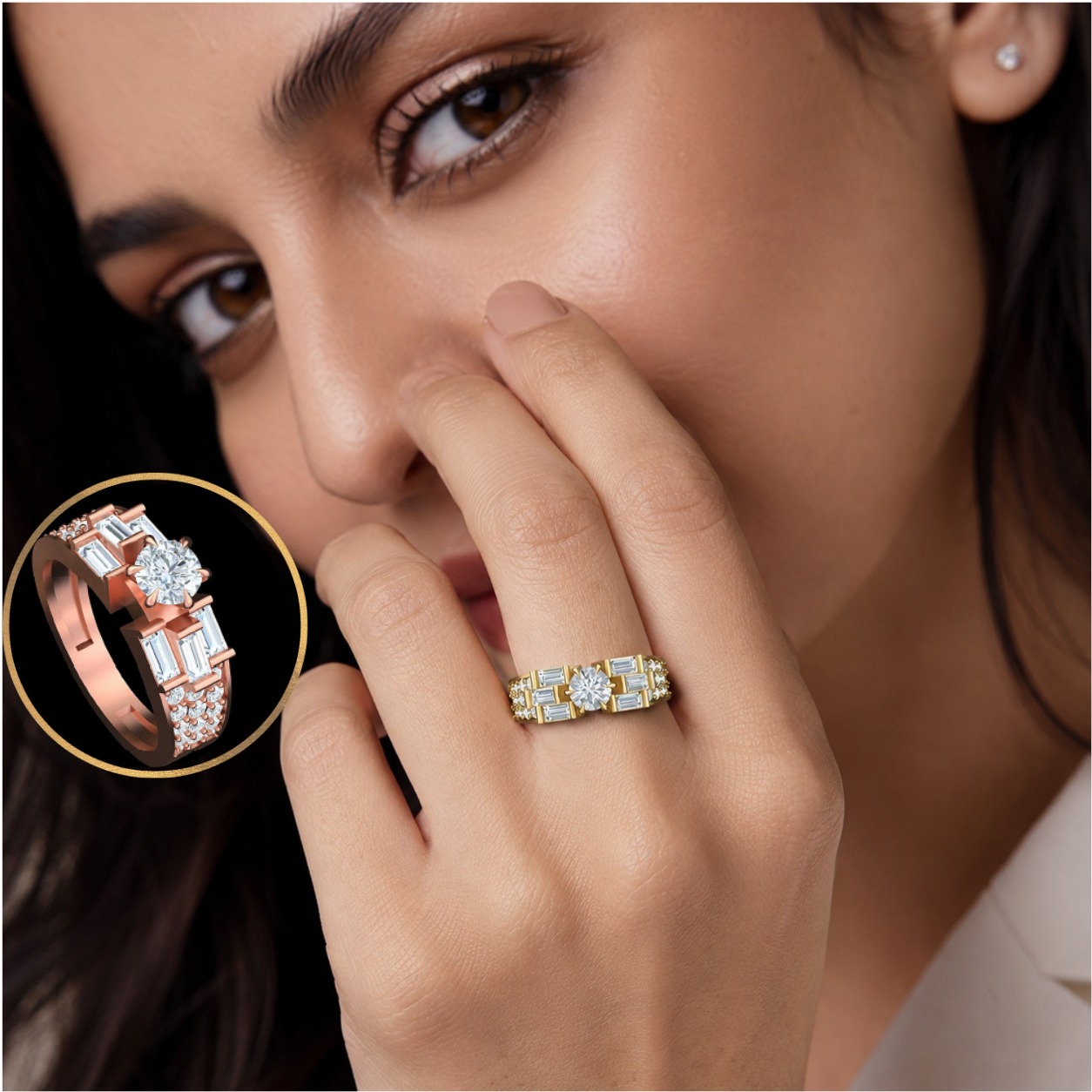 Modern Solitaire Diamond Ring