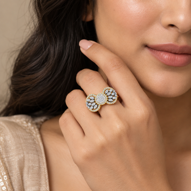 Lab Grown Diamond Floral Cluster Ring