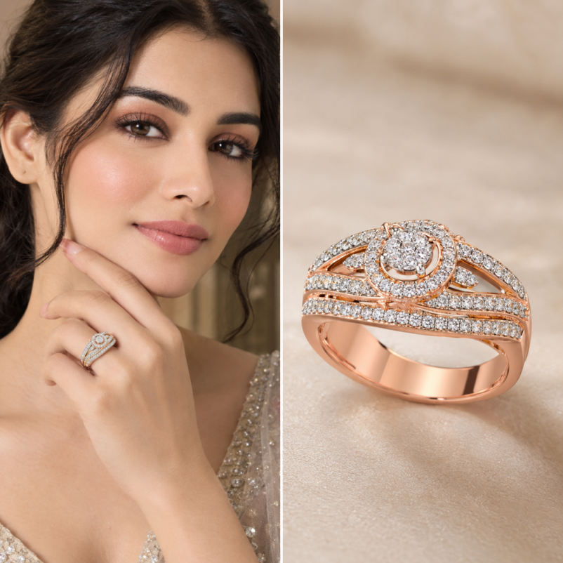Lab Grown Diamond Multi-Row Halo Ring