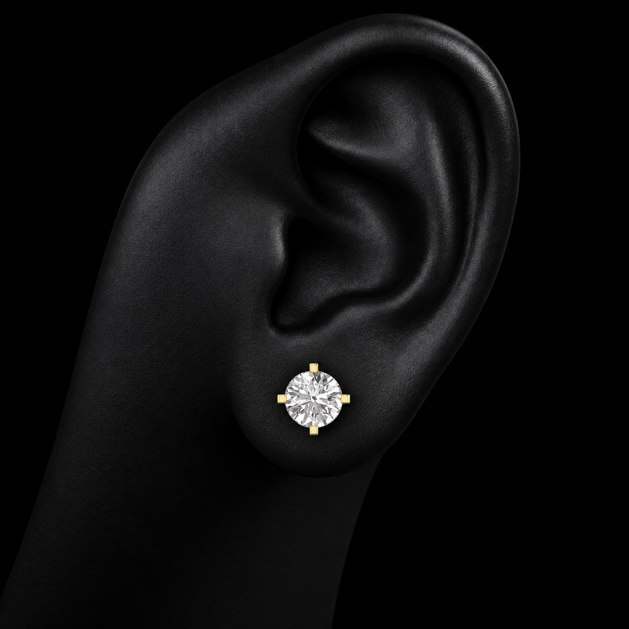 Classic Round Solitaire Lab-Grown Diamond Stud Earrings