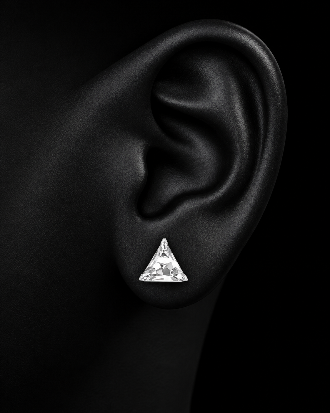 Trillion Cut Lab-Grown Diamond Solitaire Stud Earrings