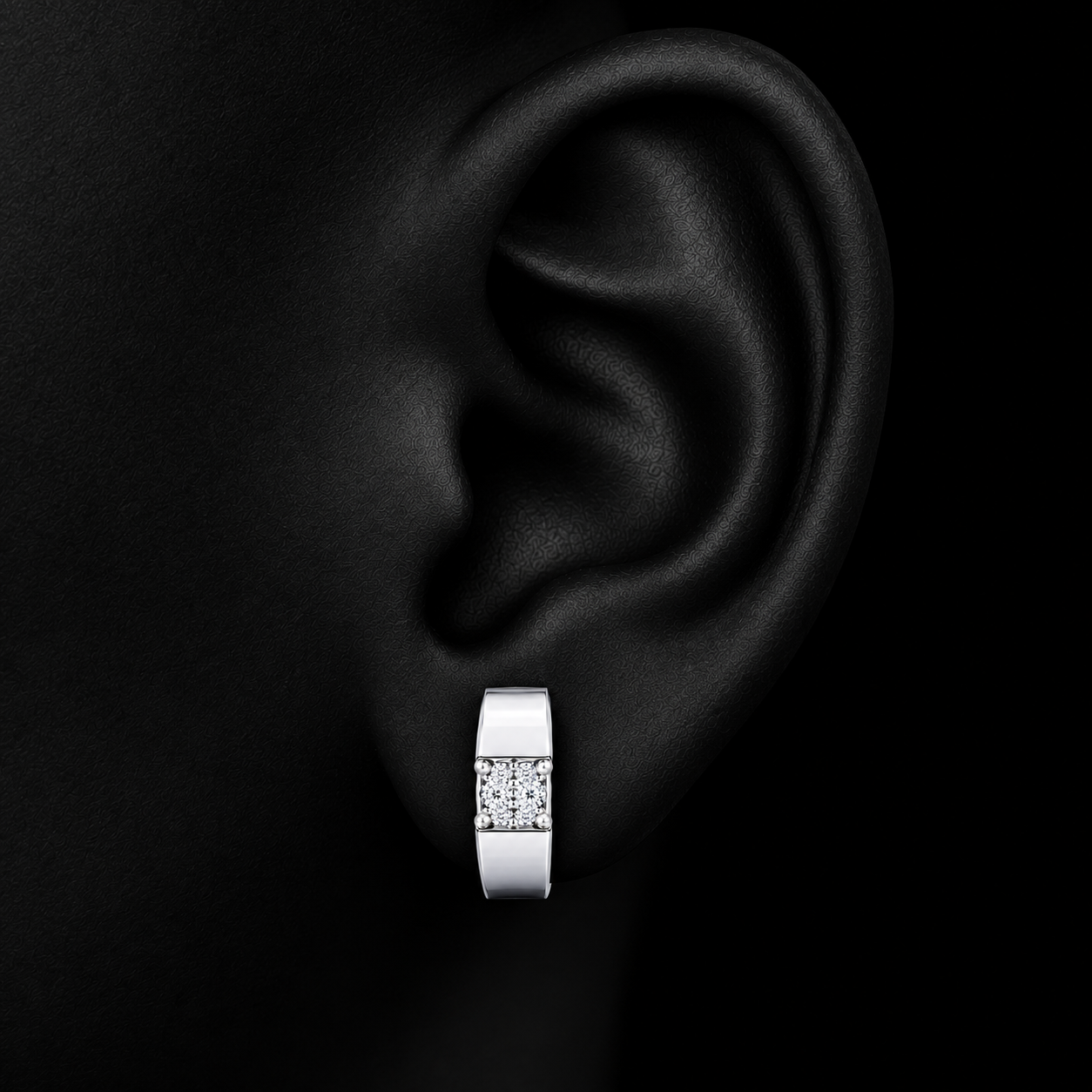 Classic Solitaire Lab-Grown Diamond Huggie Hoop Earrings