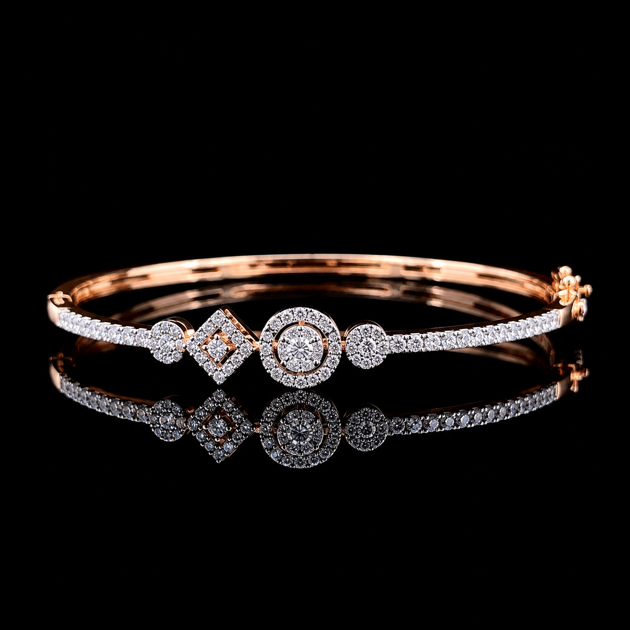 Geometric Cluster Lab-Grown Diamond Bracelet