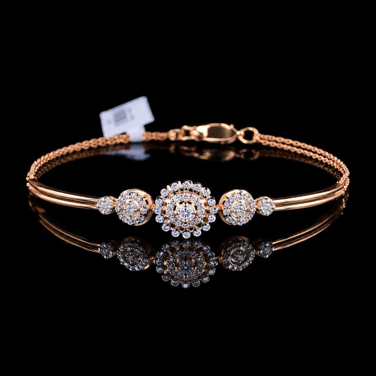 Floral Cluster Lab-Grown Diamond Bracelet