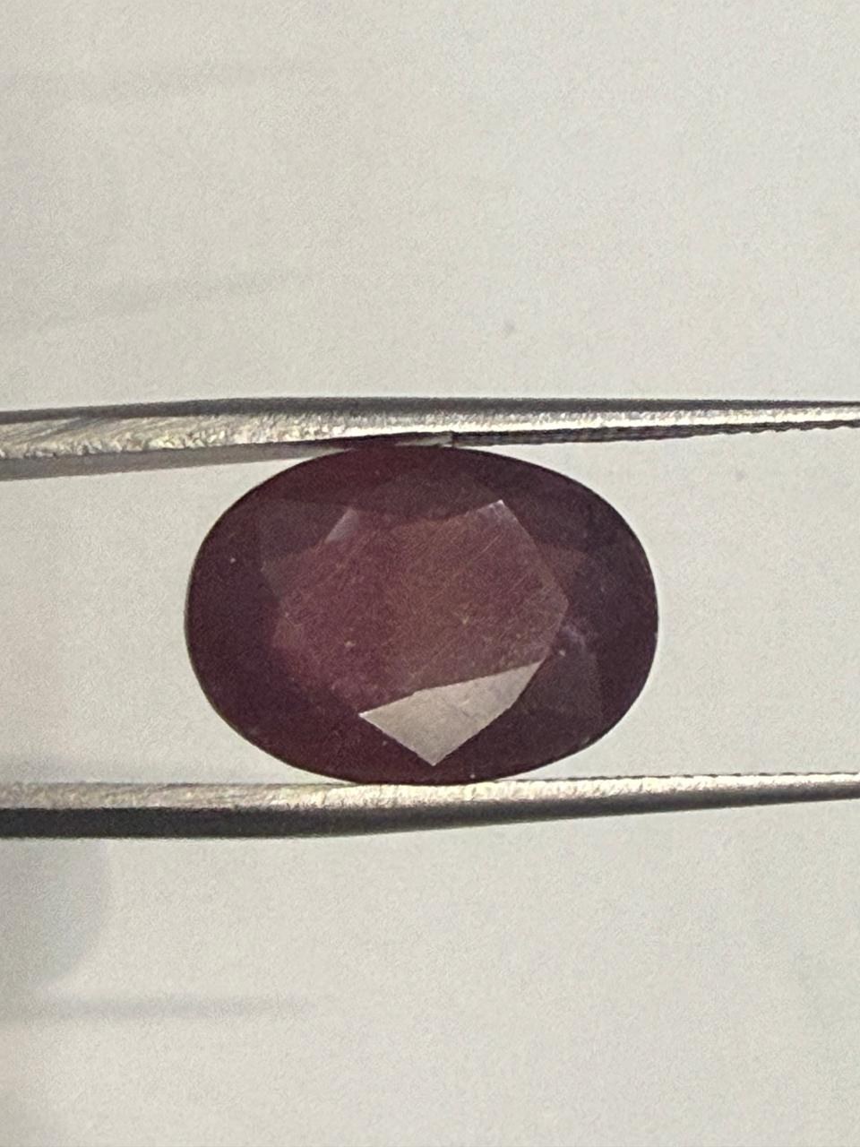 Natural Manik (Ruby) 11.91 Ratti – Oval Shape