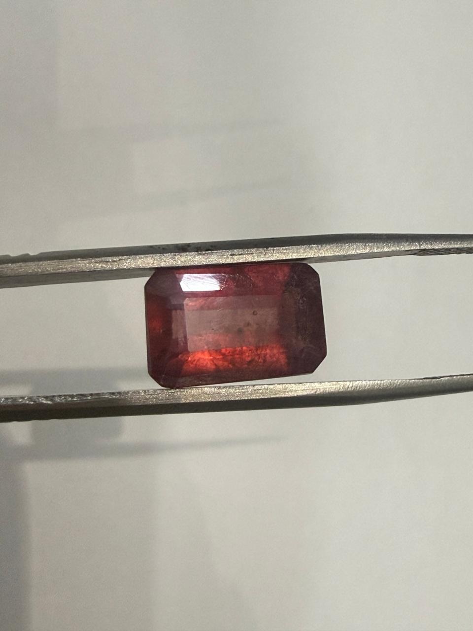 Natural Manik (Ruby) 6.77 Ratti – Emerald Shape