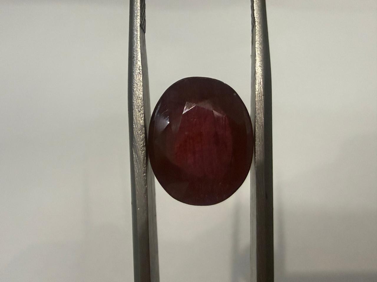 Natural Manik (Ruby) 8.47 Ratti – Oval Shape